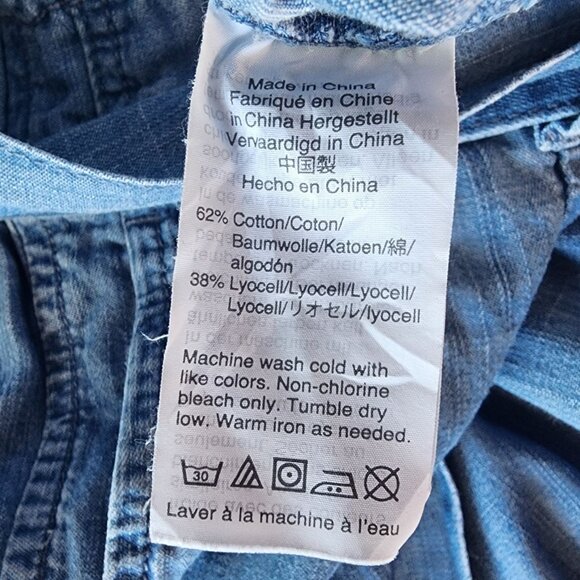 Madewell Womens 8 Pants Denim Paperbag Pants Blue Pleated High Rise Belted - Picture 7 of 9